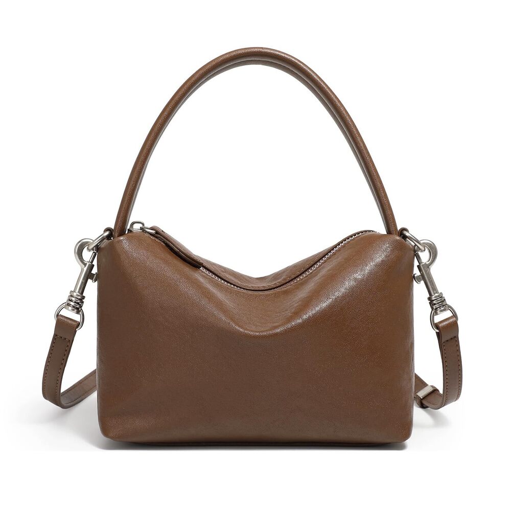 2569 Leather Shoulder Bag, Crossbody Bags , Top Handle Handbag, Small Hobo
